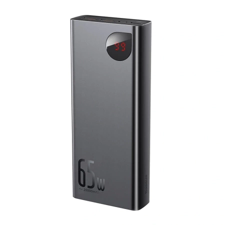 Powerbank Baseus Adaman Metal 20000mAh, PD, QC 3.0, 65W, 2xUSB + USB-C + micro USB, (czarny)