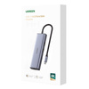ADAPTER UGREEN REVODOK 9W1 CM490 HUB USB-C, 2X USB-A 3.0, USB-A 2.0, 2X HDMI 4K/60HZ, SD/TF, RJ45 (GWIEZDA SZAROŚĆ)