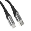 KABEL USB 2.0 A DO MICRO USB VENTION COAHC 3A 0,25M SZARY