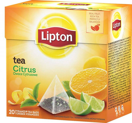 HERBATA OWOCE CYTRUSOWE LIPTON PIRAMIDKI, 20 TOREBEK