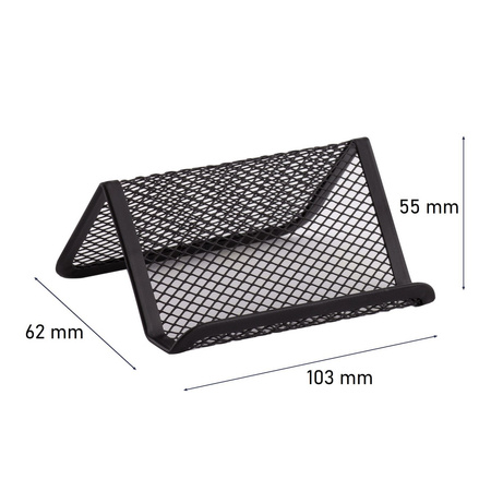 STOJAK NA WIZYTÓWKI 103X62X55MM D.RECT CZARNY METALOWA SIATKA