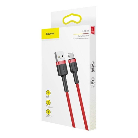 Kabel USB do USB-C Baseus Cafule 2A 2m (czerwony)