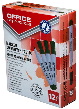 MARKER SUCHOŚCIERALNY OFFICE PRODUCTS ZIELONY OKRĄGŁA 1-3MM