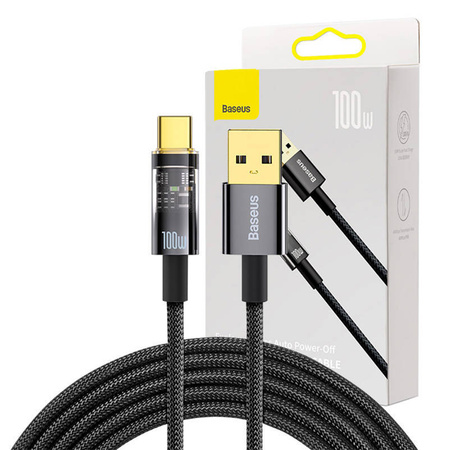 KABEL USB DO USB-C BASEUS EXPLORER, 100W, 2M (CZARNY)