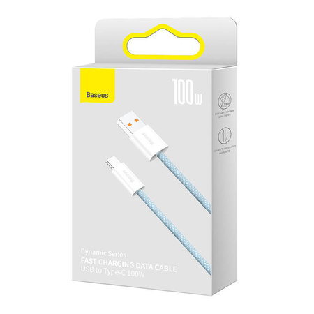 Kabel USB do USB-C Baseus Dynamic Series, 100W, 2m (niebieski)