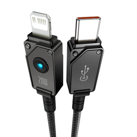 KABEL SZYBKIEGO ŁADOWANIA BASEUS USB C DO IP 20A,1M (CZARNY)