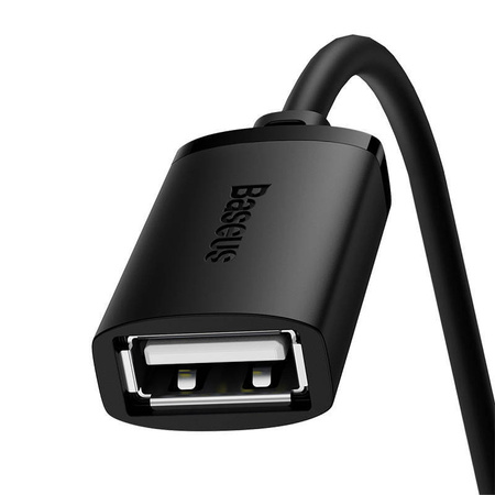 PRZEDŁUZACZ BASEUS USB 2.0 MĘSKI DO ŻEŃSKI, AIRJOY SERIES, 1.5M (CZARNY)