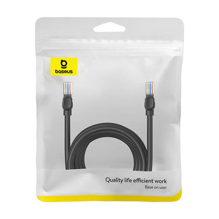 Kabel sieciowy Baseus Ethernet CAT5, 8m (czarny)