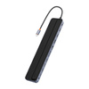 HUB 12W1 BASEUS ELITEJOY GEN2 SERIES USB-C DO 2XHDMI+ 3XUSB 3.0+ PD+ DP+ SD/TF+ RJ45+TYPE-C+ 3.5MM (CIEMNY SZARY)