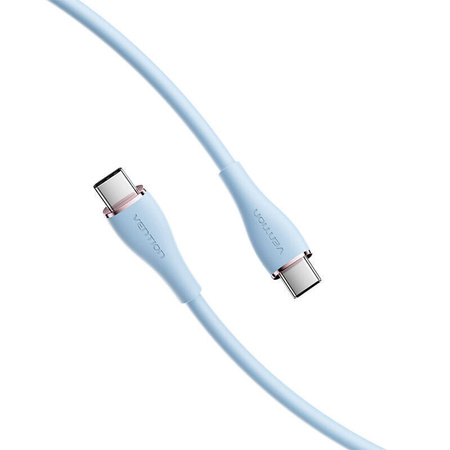 KABEL USB-C 2.0 DO USB-C VENTION TAWSF 1M, PD 100W, NIEBIESKI SILIKONOWY