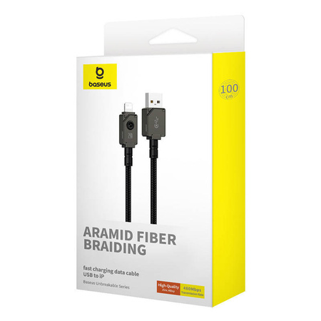 KABEL SZYBKIEGO ŁADOWANIA BASEUS USB DO IP 2,4A,1M (CZARNY)