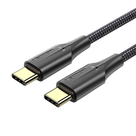 KABEL USB-C 2.0 DO USB-C VENTION TAUBH 2M, 3A, LED CZARNY