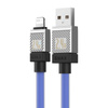 KABEL SZYBKO ŁADUJĄCY BASEUS USB-A DO LIGHTNING COOLPLAY SERIES 2.4A 1M (FIOLETOWY)