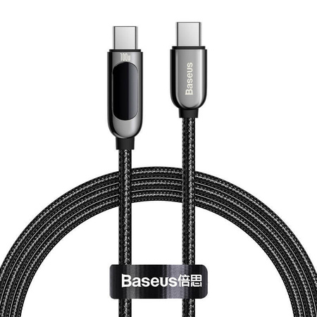 Kabel USB-C do USB-C Baseus Display, Power Delivery, 100W, 1m (czarny)