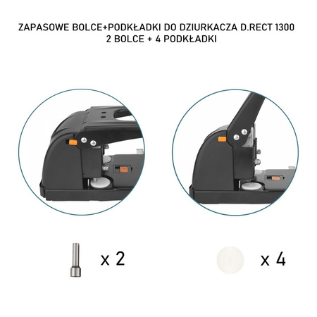BOLEC+PODKŁ. D.RECT 1300 (2 BOLCE + 4 PODKŁADKI)