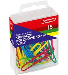 SPINACZE OKRĄGŁE 50MM GRAND 110-1660 MIX KOLORÓW METALOWE POWLEKANE W POJEMNIKU PLASTIKOWYM 18SZT