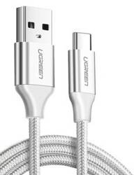 Kabel UGREEN  US288  USB do USB-C, QC3.0, 0.25m (biały)