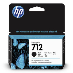 HP ORYGINALNY INK / TUSZ 3ED70A, HP 712, BLACK, 38ML, HP DESIGNJET STUDIO, T210, T230, T250, T630, T650 PO TERMINIE