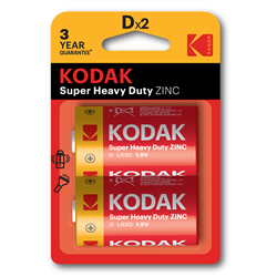 BATERIA CYNKOWA D (R20) KODAK ZINC SUPER HEAVY DUTY 30946385/B 2SZT