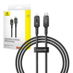 KABEL SZYBKIEGO ŁADOWANIA BASEUS USB C DO IP 20A,1M (CZARNY)