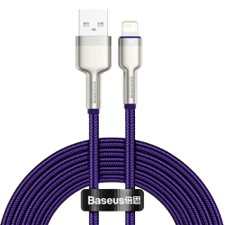 KABEL USB DO LIGHTNING BASEUS CAFULE, 2.4A, 2M (FIOLETOWY)