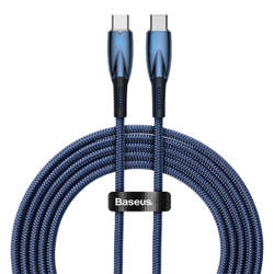 KABEL USB-C DO USB-C BASEUS GLIMMER, 100W, 2M (NIEBIESKI)