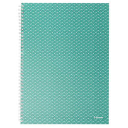 KOŁONOTATNIK A4 ESSELTE COLOUR'BREEZE 628477 ZIELONY W KRATKĘ KARTON 80KART
