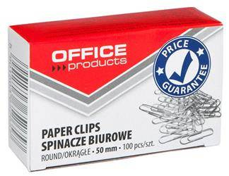 SPINACZE OKRĄGŁE 50MM OFFICE PRODUCTS SREBRNE 100SZT.