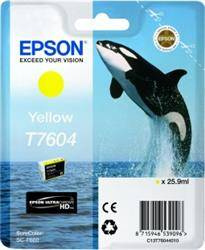 TUSZ ORYGINALNY EPSON T7604 C13T76044010 YELLOW  25,9 ML