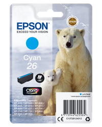 TUSZ ORYGINALNY EPSON T2612 C13T26124012 CYAN  4,5 ML