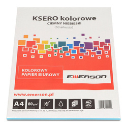 PAPIER KSERO KOLOR A4 EMERSON CIEMNY NIEBIESKI 80G 50 ARK