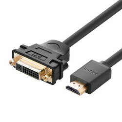 ADAPTER UGREEN 	20136 HDMI MĘSKI DO DVI ŻEŃSKI 22CM (CZARNY)