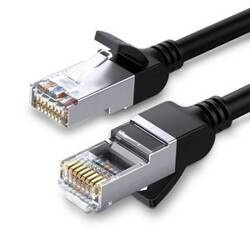 KABEL SIECIOWY UGREEN  NW101 Z METALOWYMI WTYCZKAMI, ETHERNET RJ45, CAT.6, UTP, 0.5M (CZARNY)