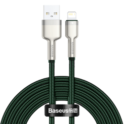 Kabel USB do Lightning Baseus Cafule, 2.4A, 2m (zielony)