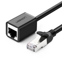 KABEL SIECIOWY UGREEN   NW112 PRZEDŁUŻACZ ETHERNET RJ45, CAT. 6, FTP, Z METALOWĄ WTYCZNĄ 0.5M (CZARNY)