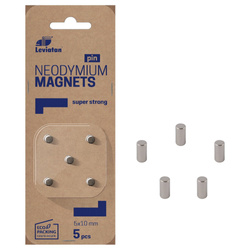 MAGNESY NEODYMOWE LEVIATAN PIN 5SZT