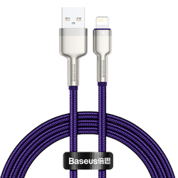 Kabel USB do Lightning Baseus Cafule, 2.4A, 1m (fioletowy)