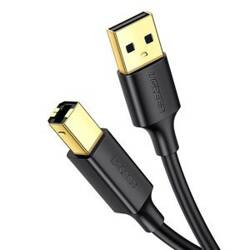 UGREEN US135 KABEL USB 2.0 A-B DO DRUKARKI, POZŁACANY, 1M (CZARNY)