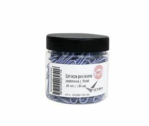 SPINACZE OKRĄGŁE 28MM VICTORY OFFICE PRODUCTS 6028SM150-081 PASTELOWE JASNOFIOLETOWE METALOWEPOWLEKANE W SŁOIKU MAŁYM 150SZT