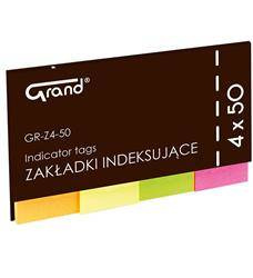 ZAKŁADKI INDEKSUJĄCE PAPIEROWE 20X50MM GRAND GR-Z4-50 FLAGI 150-1418 MIX*4 4X50SZT