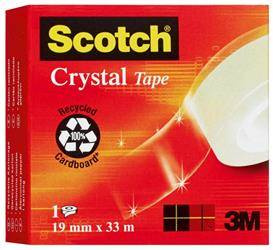 TAŚMA BIUROWA 19MM33M 3M SCOTCH® CRYSTAL CLEAR  600 BEZBARWNA