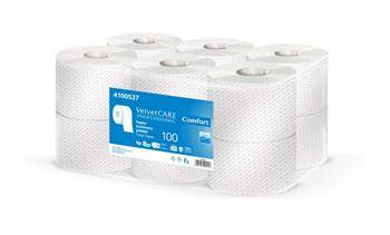 PAPIER TOALETOWY DWUWARSTWOWY CELULOZOWY VELVET CARE JUMBO 100 COMFORT 4153701 BIAŁY 100M 12 SZT.