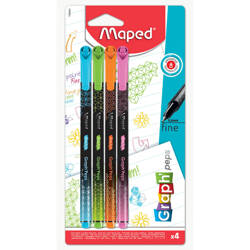 CIENKOPIS MAPED GRAPH PEPS DECO KOLORY FANCY 4 SZT BLISTER