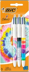 DŁUGOPIS BIC 4 COLOURS DECORS 503772 CZTEROKOLOROWY 1.0MM BLISTER 3SZT