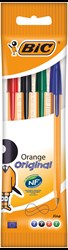 DŁUGOPIS JEDNORAZOWY BIC ORANGE ORIGINAL FINE 8308541 MIX 0.8MM POMARAŃCZOWA OBUDOWA 4SZT