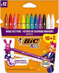 FLAMASTRY BIC KIDS MAGIC FELT PENS 9202953 MIX*10 + 2 WYMAZYWACZE