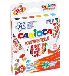 FLAMASTRY PIECZĄTKAMI CARIOCA 42279 STAMPERELLO 160-1902 MIX*6SZT