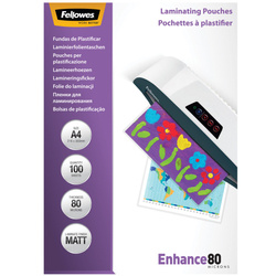 FOLIA DO LAMINOWANIA A4 FELLOWES 5452103 MATOWA 80MIC 100 SZT