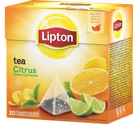 HERBATA OWOCE CYTRUSOWE LIPTON PIRAMIDKI, 20 TOREBEK