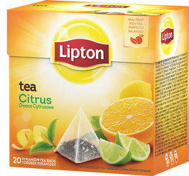 Herbata owoce cytrusowe LIPTON piramidki, 20 torebek
